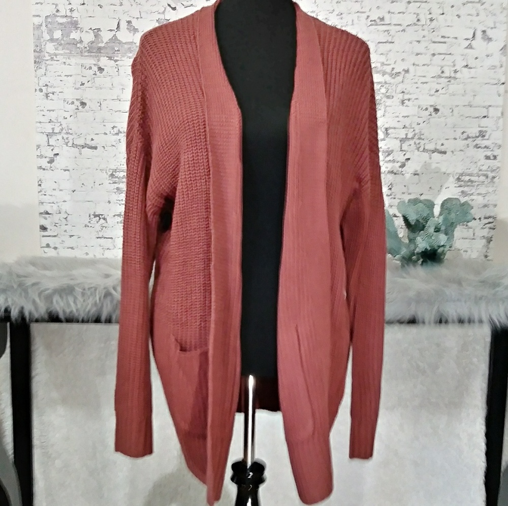 Boyfriend style knit cardigan